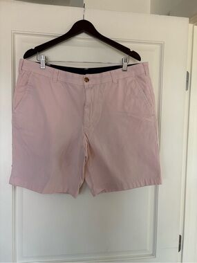 Club Room Men’s Pink/Salmon Chino Shorts Size 36 Cotton Flat Front
